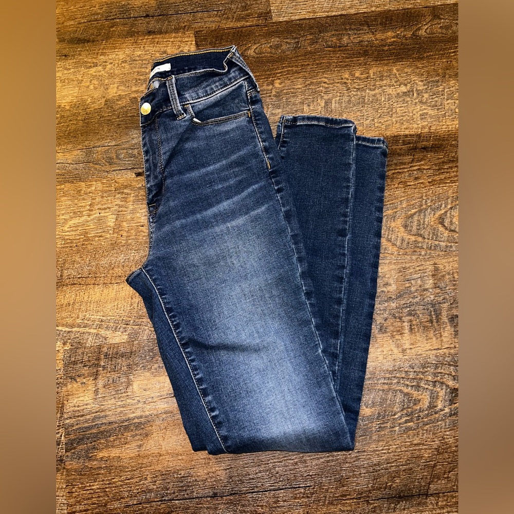 Dark wash denim